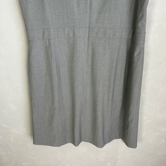 Talbots plus size 2X 20W sheath midi dress gray wool blend sleeveless lined - Picture 7 of 10